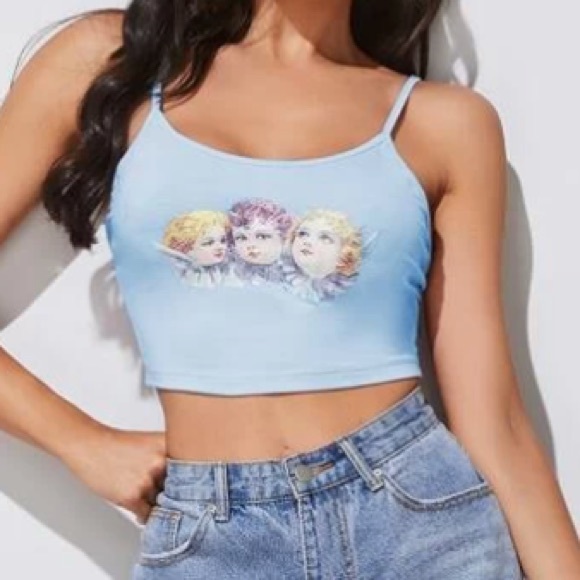 LAST ONE! rare blue angel cropped tank 👼🏻✨ - Picture 3 of 5